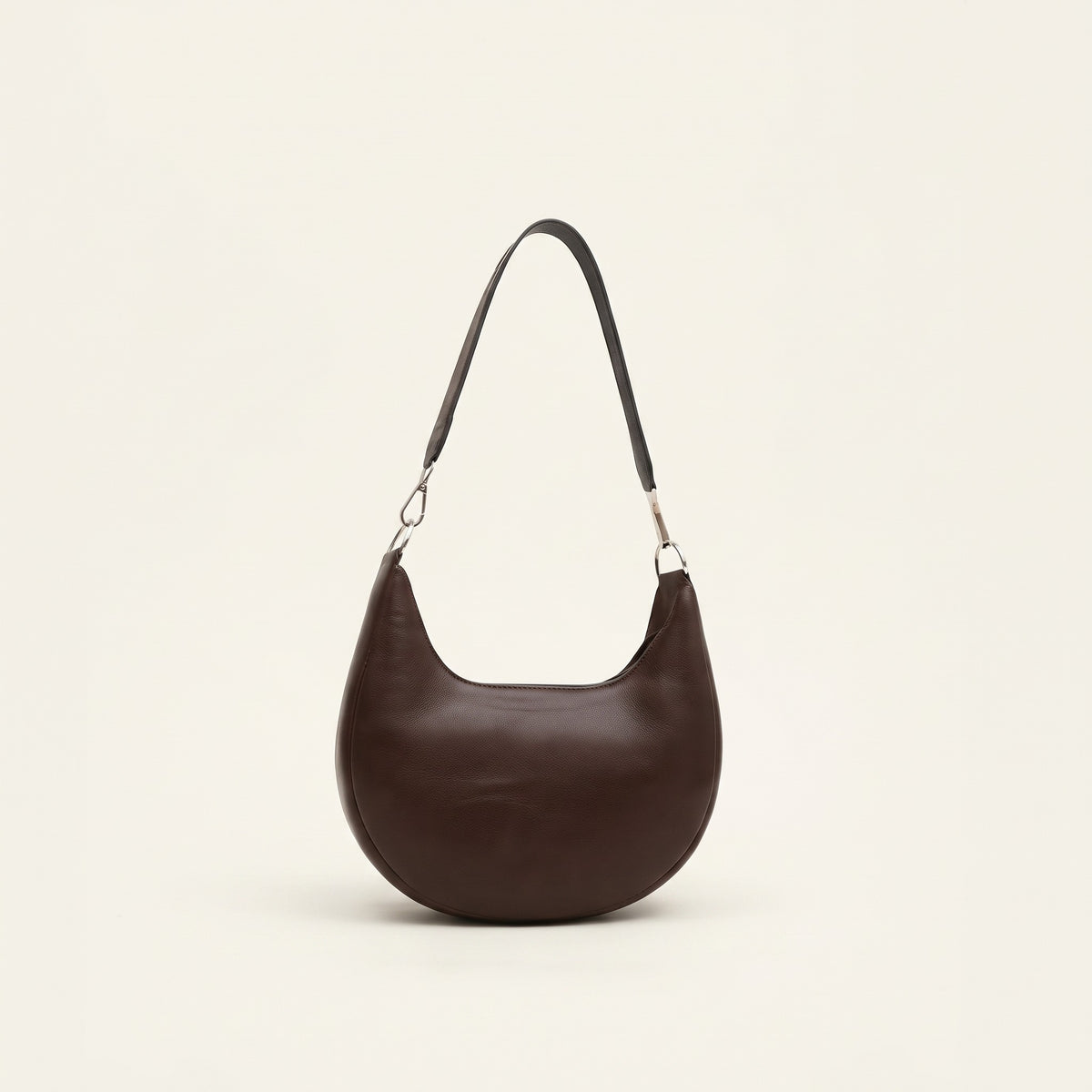 Women's Vintage Crescent Moon Shoulder Bag, PU Handbag with Removable Strap & Zipper Closure, Travel Crossbody Bag