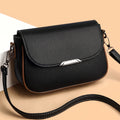 Women's PU Flip-Top Crossbody Bag, Solid Color Shoulder Bag with Removable Strap & Zipper Closure, Casual Daily Handbag